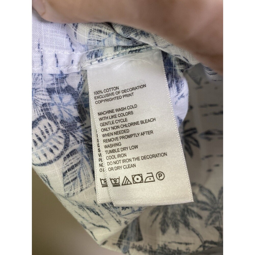 Tommy Bahama Hawaiian Shirt All Over Print Tropical Beach Men's Large NWT $120 - Picture 9 of 12